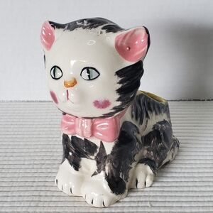 Shafford Cat Kitten Planter Pot Ceramic Small Vintage MCM Boho 5x5 Kitsch 50s